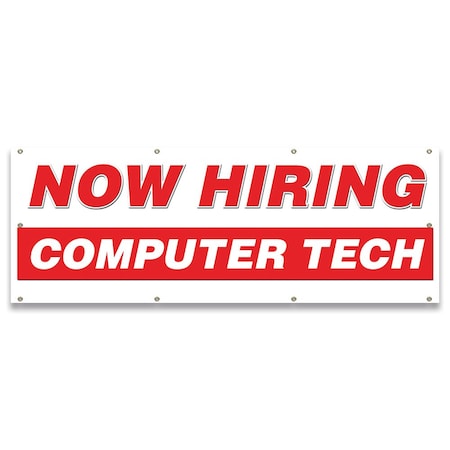 Signmission Now Hiring Computer Tech Banner Apply Inside Accepting Application Single Sided B-96-30218